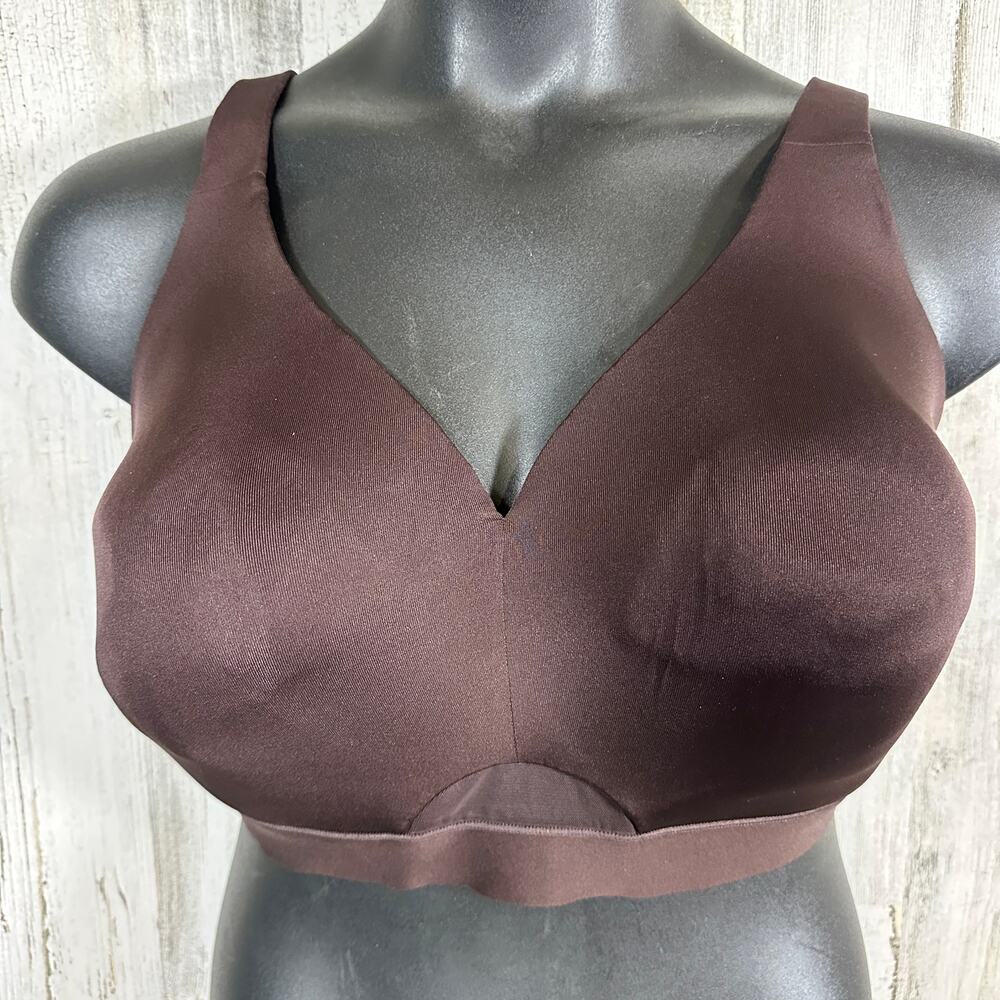 Cacique 40H Brown No-Wire Bra MSRP $50 Comfort Bliss Lightly Lined